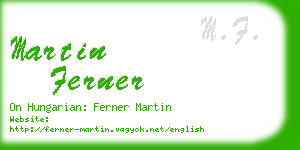 martin ferner business card